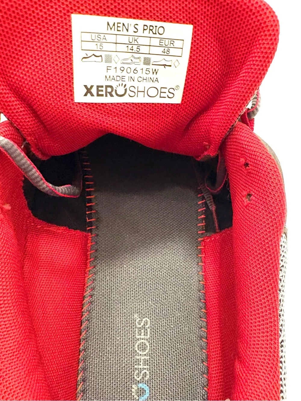 Xero Men’s Prio size 15 US